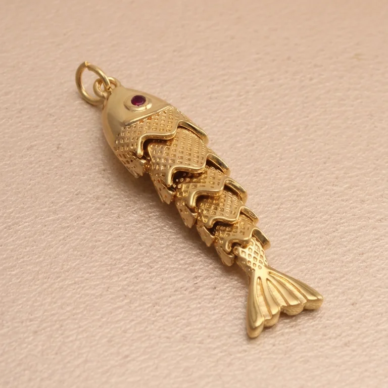 Dij. pescado rodio 3,7cm - DRG244 - Foto 1